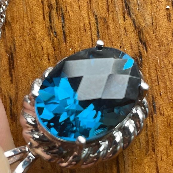 Clyde Duneier London Blue Topaz 14K & 10K Necklace - Picture 10 of 13